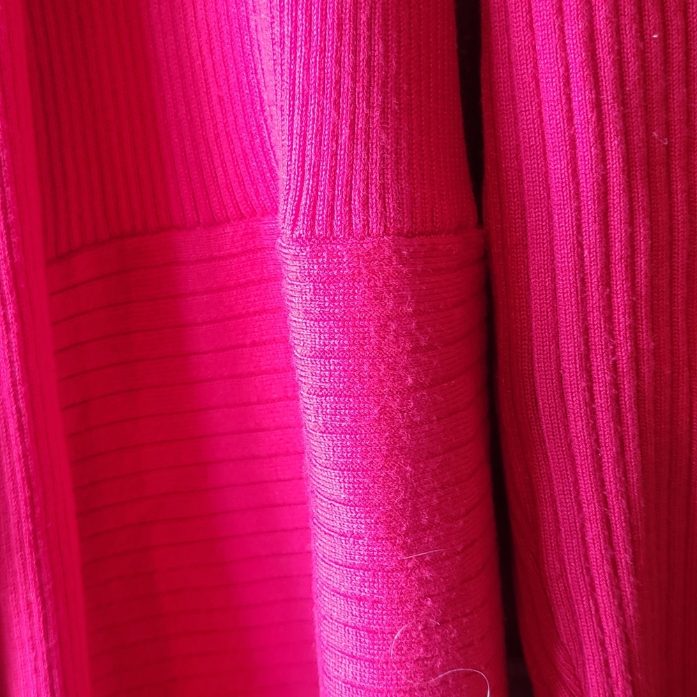JM Collection Vibrant Red Open Cardigan - Picture 7 of 7